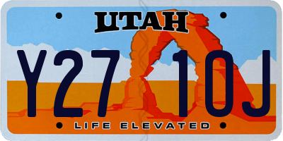 UT license plate Y271OJ