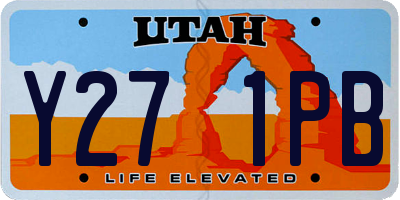 UT license plate Y271PB