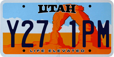 UT license plate Y271PM