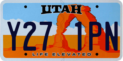 UT license plate Y271PN