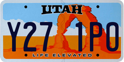 UT license plate Y271PO