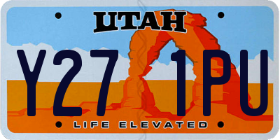 UT license plate Y271PU