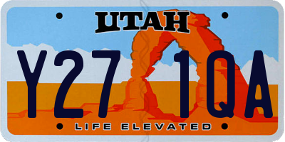 UT license plate Y271QA