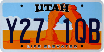 UT license plate Y271QB