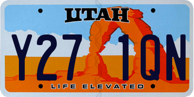 UT license plate Y271QN
