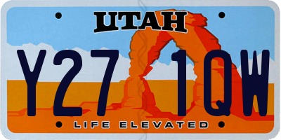 UT license plate Y271QW