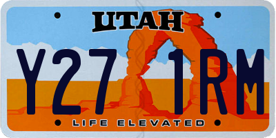 UT license plate Y271RM