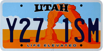 UT license plate Y271SM
