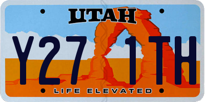 UT license plate Y271TH