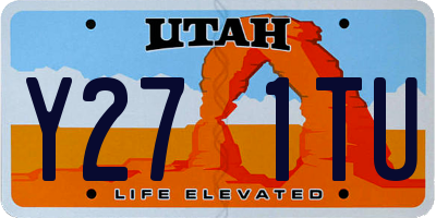 UT license plate Y271TU