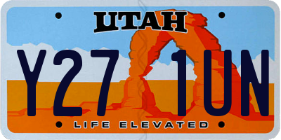 UT license plate Y271UN