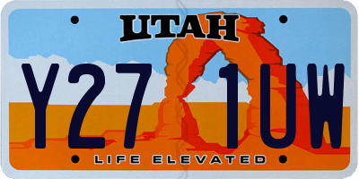 UT license plate Y271UW
