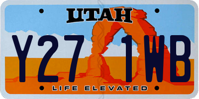 UT license plate Y271WB