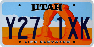 UT license plate Y271XK