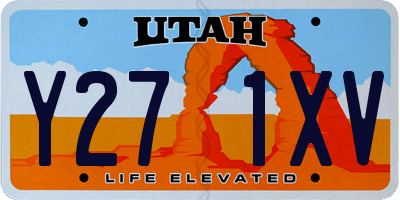 UT license plate Y271XV