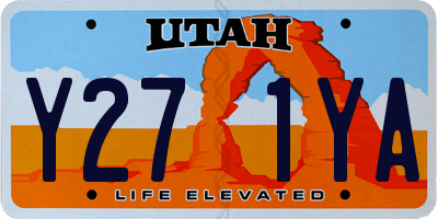 UT license plate Y271YA