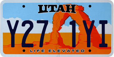 UT license plate Y271YI
