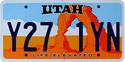 UT license plate Y271YN