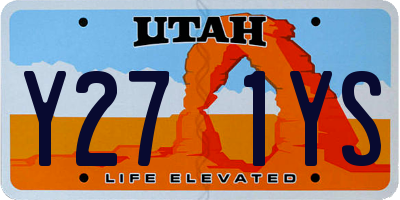 UT license plate Y271YS