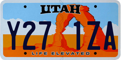 UT license plate Y271ZA
