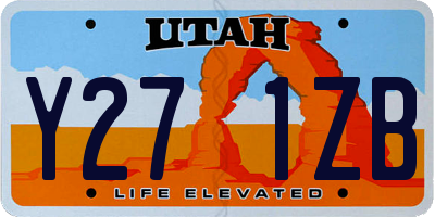 UT license plate Y271ZB