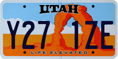 UT license plate Y271ZE