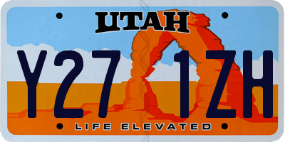 UT license plate Y271ZH