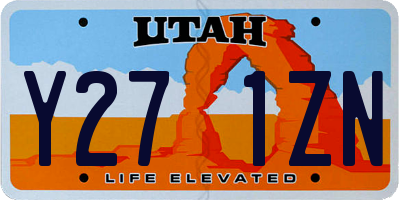 UT license plate Y271ZN