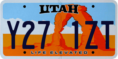 UT license plate Y271ZT