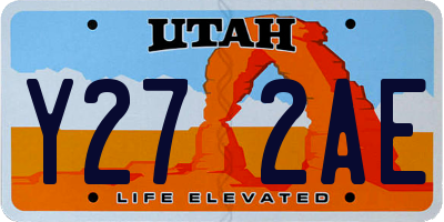 UT license plate Y272AE