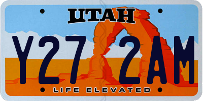 UT license plate Y272AM