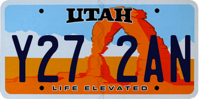 UT license plate Y272AN
