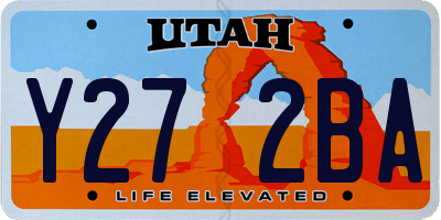 UT license plate Y272BA