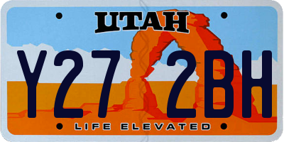 UT license plate Y272BH