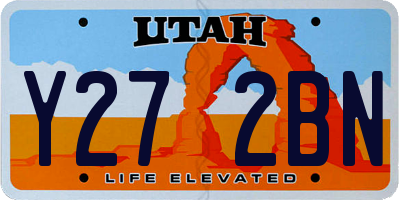 UT license plate Y272BN