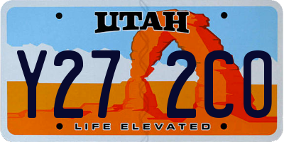 UT license plate Y272CO