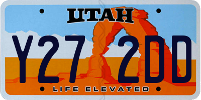 UT license plate Y272DD