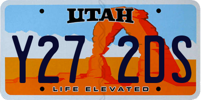 UT license plate Y272DS