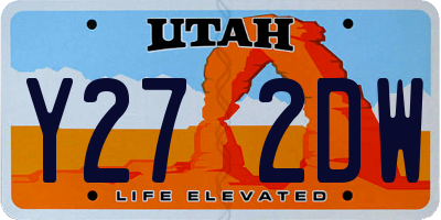 UT license plate Y272DW