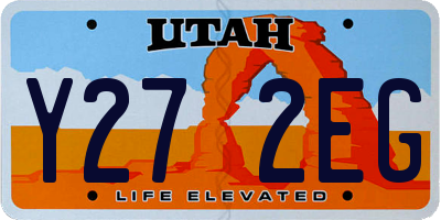 UT license plate Y272EG
