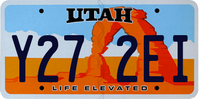 UT license plate Y272EI