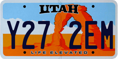 UT license plate Y272EM
