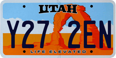 UT license plate Y272EN