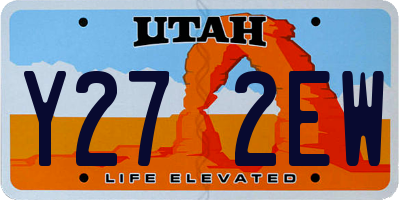 UT license plate Y272EW