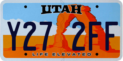 UT license plate Y272FF