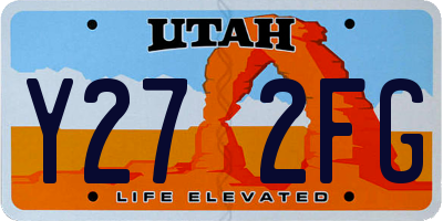 UT license plate Y272FG