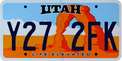 UT license plate Y272FK