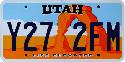 UT license plate Y272FM