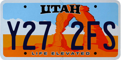 UT license plate Y272FS