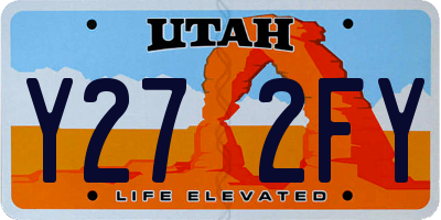 UT license plate Y272FY